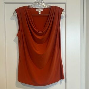 Dressbarn sleeveless beautiful terracotta blouse size Medium.